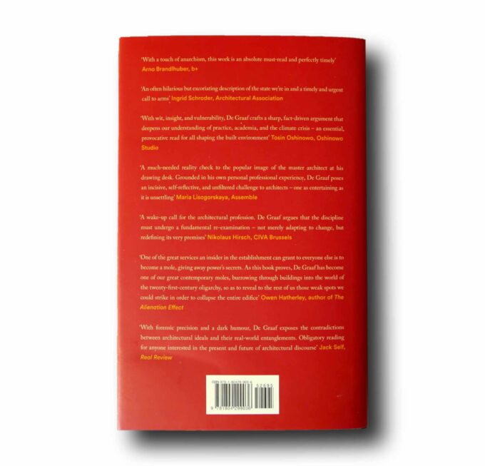 Photo showing a sample spread of the book Architecture Against Architecture: A Manifesto