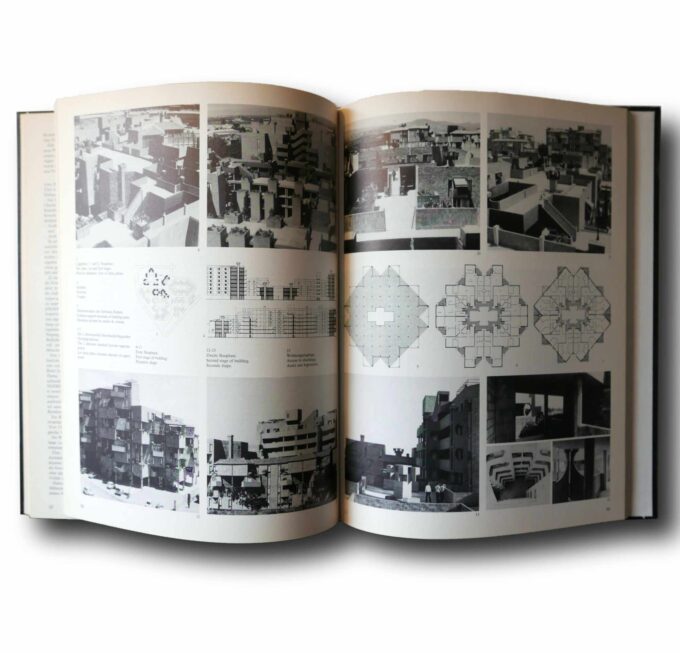 Photo showing a sample spread of the book Structuralism in architecture and urban planning