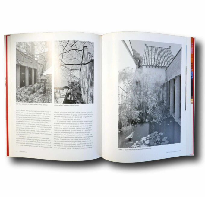 Photo showing a sample spread of the book Beyond Modernist Masters: Contemporary Architecture in Latin America