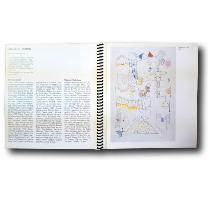 Photo showing a sample spread of the book Contemporary Spanish Graphics