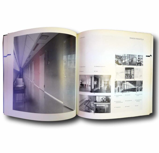 Photo showing a sample spread of the book Kosketuksia Alvar Aaltoon