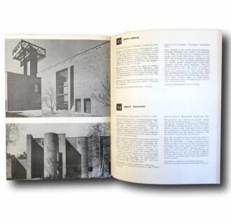 Photo showing a sample spread of the book Ny svensk arkitektur – New Swedish Architecture