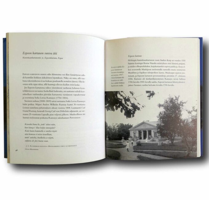 Aavetaloja-auk Photo showing a sample spread of the book Aavetaloja